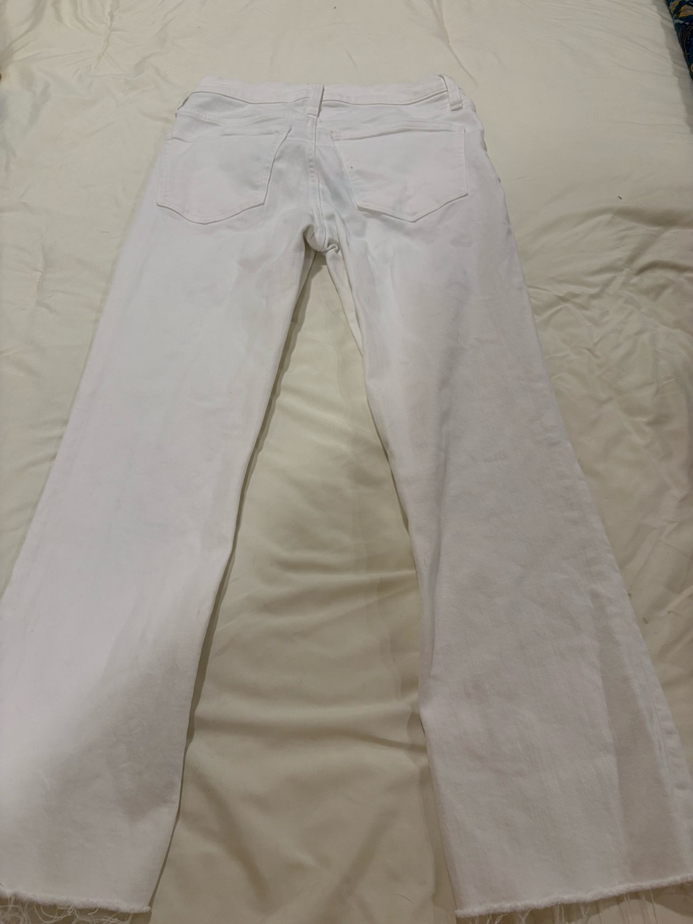 J. Crew Mid-Rise Flare Crop jeans in White